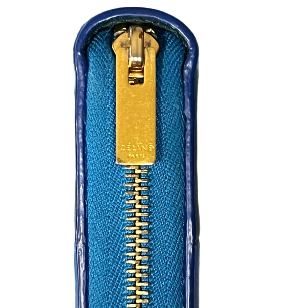 Celine Large Zipped Multifunction Bicolor Calf Leather Wallet - Picture 10 of 14